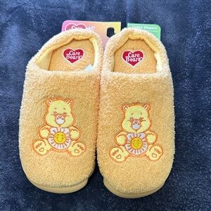 Care Bears Fuzzy Orange Slippers memory foam indoor/outdoor Sz XL 9-10.5